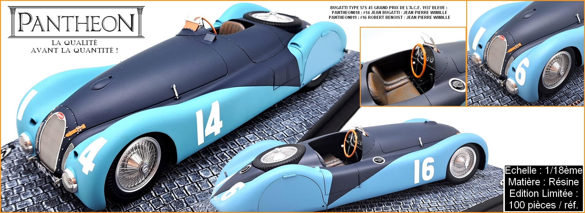 PANTHEON018 & 019 - BUGATTI TYPE 57S 45 1937